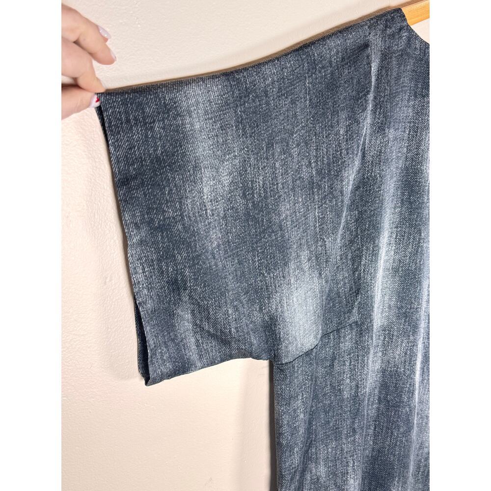 Eileen Fisher Womens Tunic Dress Top Silk Cotton Lagenlook Size L Gray - Picture 8 of 10